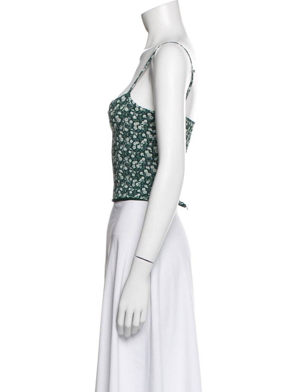✨Reformation Cosmo Floral Cami Green Sz 8 Top✨ - Picture 5 of 10